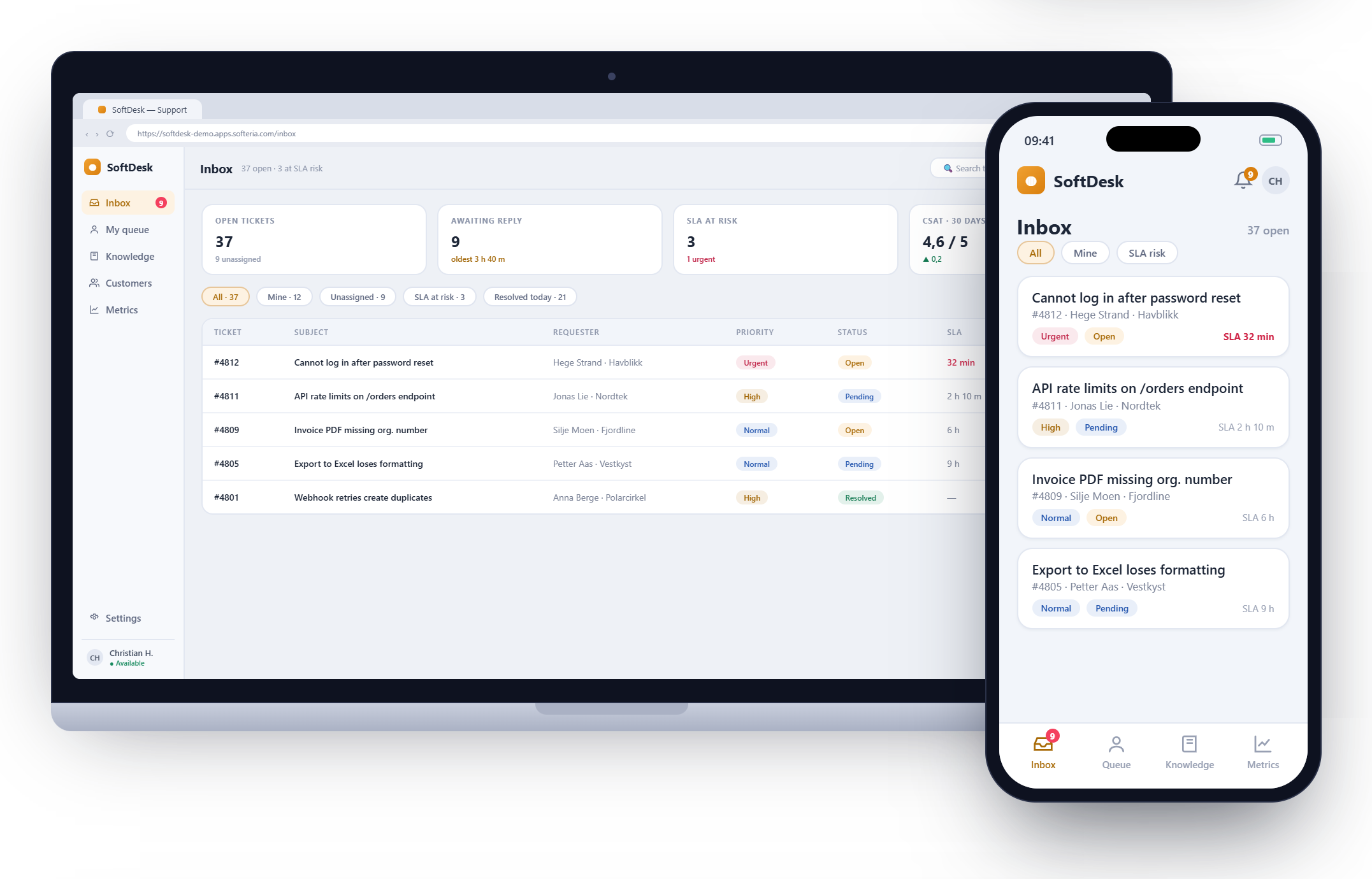SoftDesk customer support desk